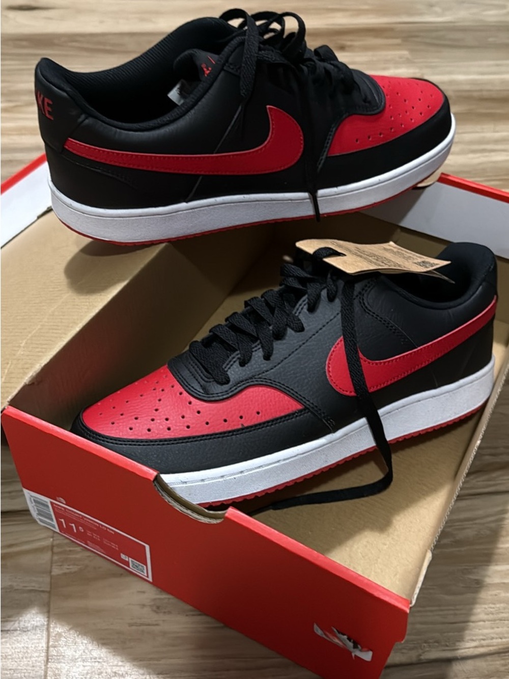 Nike Court Vision Low Next Nature 'Bred' sneakers size 11 1/2
